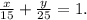 \frac{x}{15} + \frac{y}{25} = 1 .