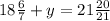 18\frac{6}{7}+y=21\frac{20}{21}