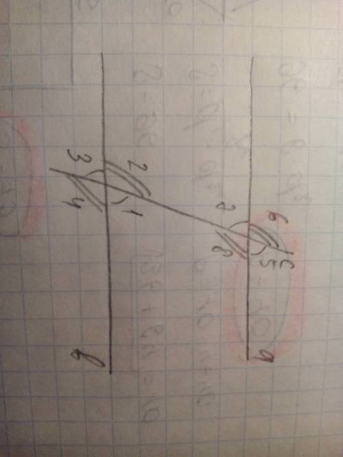 Дано: a параллельно b, с - секущая. угол 1=50 градусам. найти: угол 2,3,4,5,6,7,8. с рисунком.