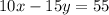 10x-15y=55