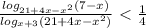 \frac{log_{21+4x-x^2}(7-x)}{log_{x+3}(21+4x-x^2)} \ \textless \ \frac{1}{4}