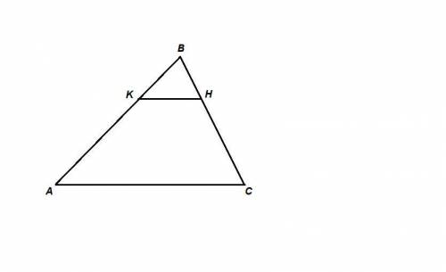 Прямая параллельная основанию треугольника делит его на треугольник и четырехугольник, площади котор