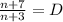 \frac{n+7}{n+3} = D