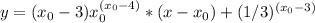 y= (x_{0}-3)x_{0}^{(x_{0}-4)}*(x-x_{0})+(1/3)^{(x_{0}-3)}