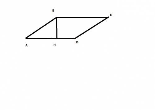 Впараллелограмме сторона ab равна 8, а угол а равен 30 градусам. найдите высоту вн параллелограмма !