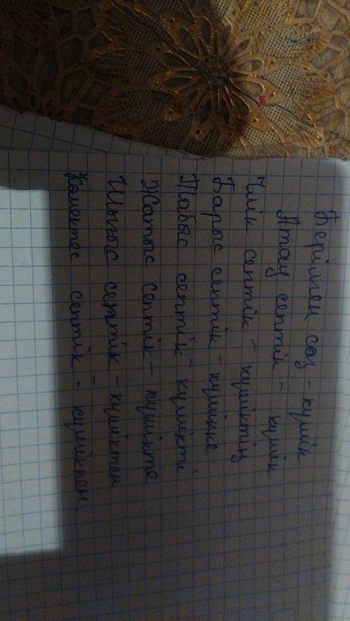 Разобрать по падежам слово щенок на казахском языке