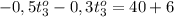 -0,5t_3^o-0,3t_3^o=40+6