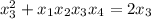 x^2_3+x_1x_2x_3x_4=2x_3