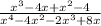 \frac{ x^{3}-4x+ x^{2}-4 }{ x^{4}-4 x^{2}-2 x^{3}+8x }