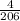 \frac{4}{206}