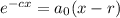 e^{-cx}=a_0(x-r)