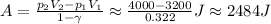 A=\frac{p_2V_2-p_1V_1}{1-\gamma}\approx\frac{4000-3200}{0.322}J\approx2484J