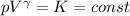 pV^\gamma=K =const