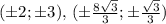 (\pm2;\pm3),\,(\pm\frac{8 \sqrt{3} }{3};\pm\frac{ \sqrt{3} }{3})