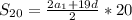 S_{20}= \frac{2a_{1}+19d}{2}*20