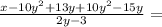 \frac{x-10y^{2}+13y +10 y^{2}-15y }{2y-3}=