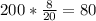 200* \frac{8}{20} =80 \\