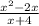 \frac{ x^{2} -2x}{x+4}