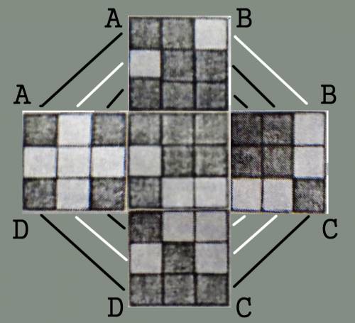 26. большой куб 3x3x3 сложен из 27 одинаковых маленьких кубиков, 15 из которых закрашены, а 12 -белы