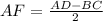 AF= \frac{AD-BC}{2}