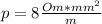 p= 8 \frac{Om*mm^2}{m}