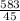 \frac{583}{45}