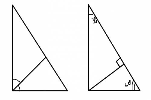 Решите и укажите какие данные в лишние: в прямоугольном треугольнике с углом в 30° проведены биссект