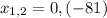 x_{1,2}=0,(-81)