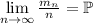 \lim\limits_{n \to \infty}{\frac{m_n}{n}} = \mathbb{P}