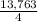 \frac{13,763}{4}