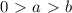 0\ \textgreater \ a\ \textgreater \ b