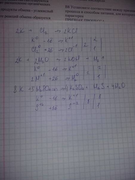 1. напишите уравнения реакций взаимодействия калия с хлором, водой, серной кислотой. расставьте коэф