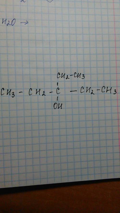 Напишите структурную формулу 3- этилпентанола-3