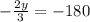 -\frac{2y}{3}=-180