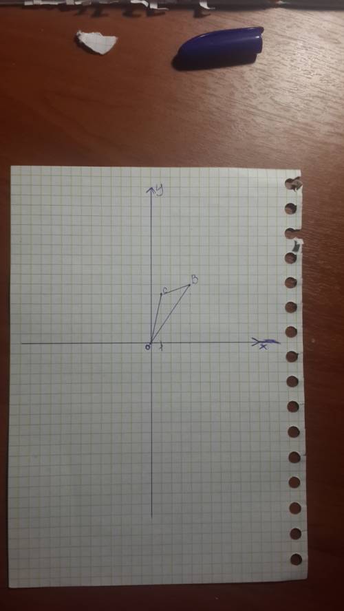 Постройте треугольник obc,где о(0; 0),b(4; 6),c(1; 5),если можно то пришлите фото)