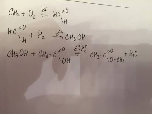 Осуществить переход: ch3- hcho-ch3oh-ch3cooch3