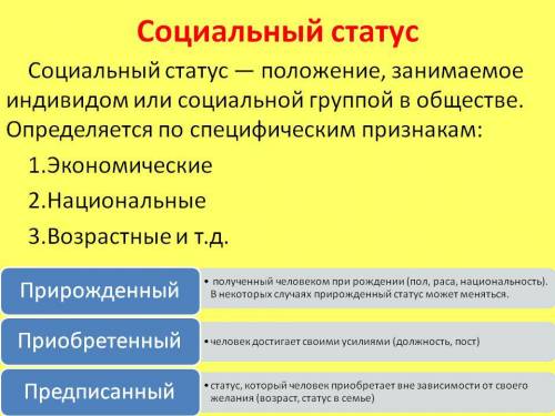 Опишите свой социальный статус. какие социальные роли вы исполняете?