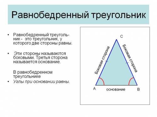 Как распознать равнобедренный треугольник