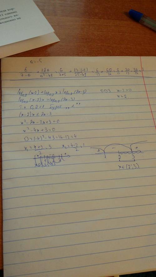 Решить log0,2(x-2)+log0,2 x > log0,2(2x-3)