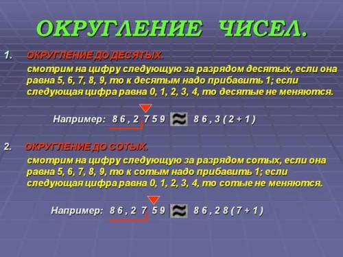 Какое значение принимает числа при его округленее