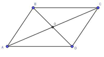 Вчетырехугольнике abcd o-точка пересечения диагоналей и bc=ad, ab=cd, ac=16см, bc=14см, p aob=25см.