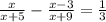 \frac{x}{x+5}- \frac{x-3}{x+9} = \frac{1}{3}