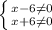 \left \{ x-6 \neq 0} \atop {x+6 \neq 0} \right.