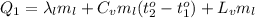 Q_1= \lambda _lm_l+C_vm_l(t_2^o-t_1^o)+L_vm_l