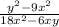 \frac{y^{2} -9x^{2} }{18x^{2}-6xy }