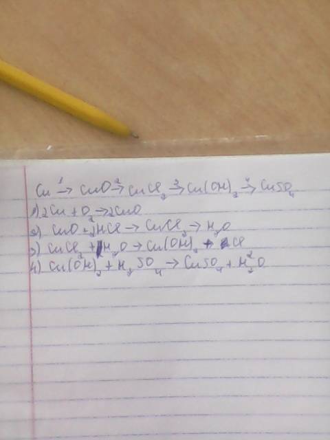 Надо.заранее .) 1.cu-> cuo-> cucl2-> cu(oh)-> cuso4 2.к раствору, содержащему нитрат сер