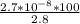 \frac{2.7 * 10^{-8} * 100 }{2.8}