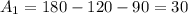 A_1=180-120-90=30