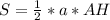 S= \frac{1}{2} *a*AH