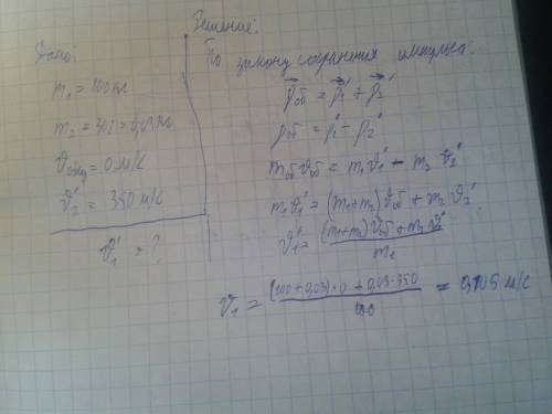 Охотник производит выстрел с неподвижной лодки. какую скорость приобретает лодка в момент выстрела,